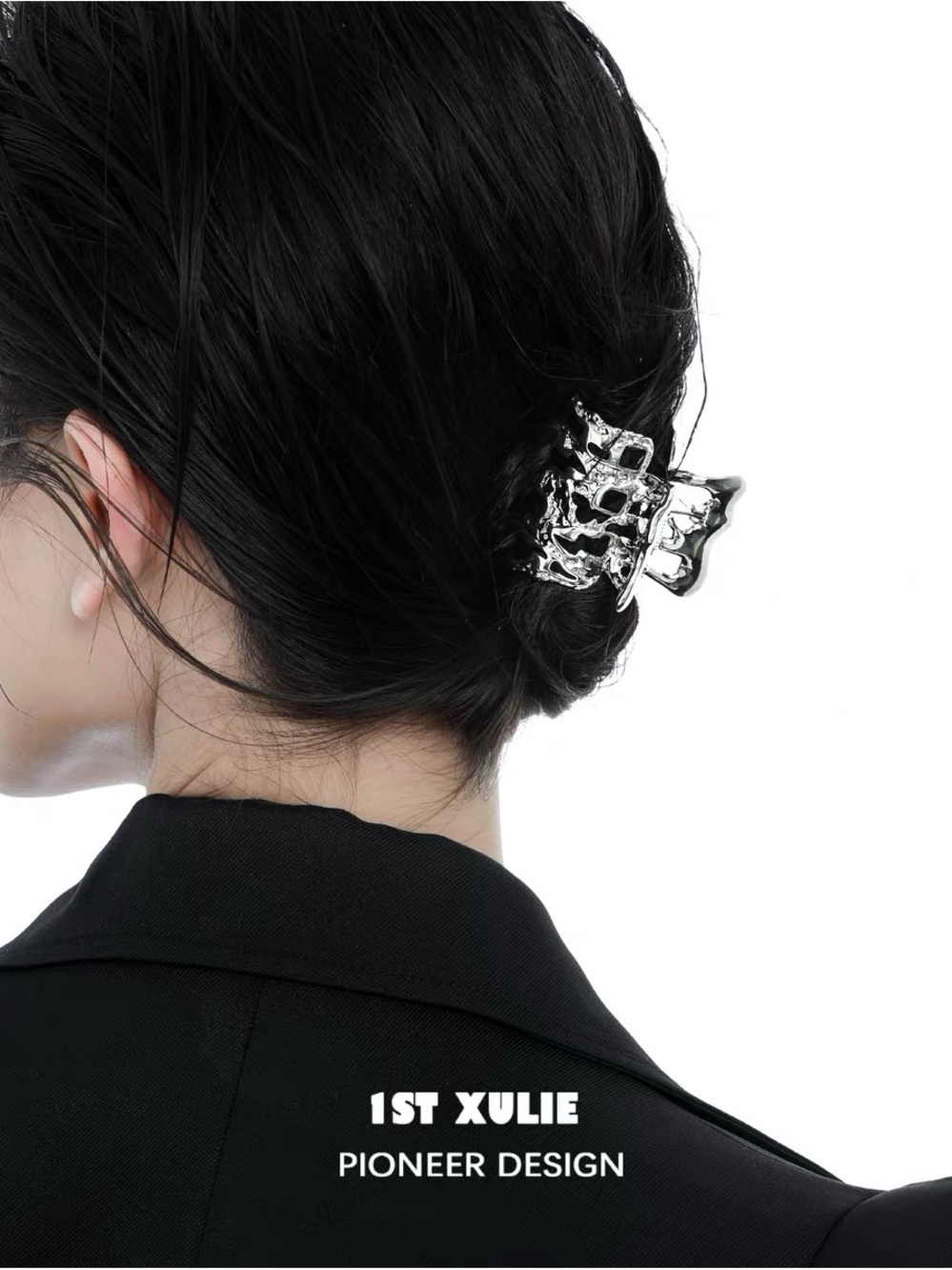 Platinum-plated Copper Silver Hair Claw